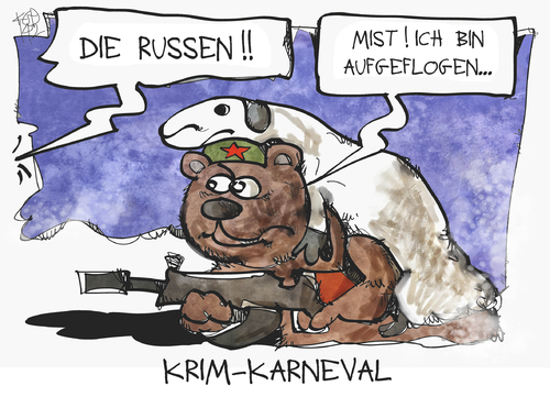 Cartoon: Krim-Karneval (medium) by Kostas Koufogiorgos tagged karikatur,illustration,cartoon,koufogiorgos,krim,bär,karneval,ukraine,schafspelz,russland,russe,konflikt,einmarsch,besetzung,politik,krise,karikatur,illustration,cartoon,koufogiorgos,krim,bär,karneval,ukraine,schafspelz,russland,russe,konflikt,einmarsch,besetzung,politik,krise