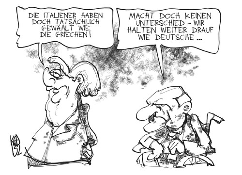 Cartoon: Krisenländer (medium) by Kostas Koufogiorgos tagged krise,süden,merkel,schäuble,deutsche,italiener,griechen,wahl,regierung,demokratie,karikatur,kostas,koufogiorgos,krise,süden,merkel,schäuble,deutsche,italiener,griechen,wahl,regierung,demokratie,karikatur,kostas,koufogiorgos