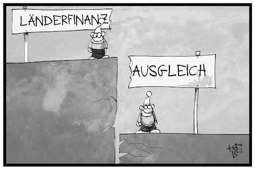 Cartoon: Länderfinanzausgleich (medium) by Kostas Koufogiorgos tagged karikatur,koufogiorgos,cartoon,illustration,länderfinanzausgleich,niveau,unterschied,stufe,ost,west,deutschland,michel,umverteilung,arm,reich,politik,karikatur,koufogiorgos,cartoon,illustration,länderfinanzausgleich,niveau,unterschied,stufe,ost,west,deutschland,michel,umverteilung,arm,reich,politik