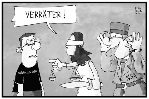 Cartoon: Landesverrat (medium) by Kostas Koufogiorgos tagged karikatur,koufogiorgos,illustration,cartoon,landesverrat,journalist,journalismus,justitia,bundesanwaltschaft,geheimdienst,agent,spion,presse,karikatur,koufogiorgos,illustration,cartoon,landesverrat,journalist,journalismus,justitia,bundesanwaltschaft,geheimdienst,agent,spion,presse