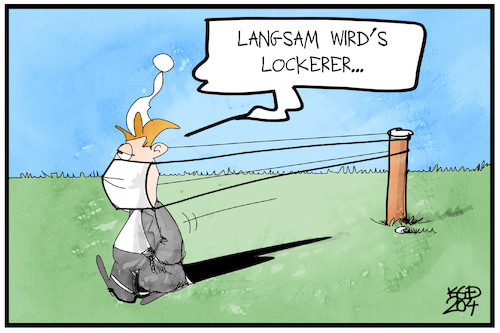 Cartoon: Lockerungen (medium) by Kostas Koufogiorgos tagged karikatur,koufogiorgos,illustration,cartoon,lockerung,maske,elastisch,corona,pandemie,virus,beschränkung,eingeschränkt,bürger,gesundheit,massnahmen,karikatur,koufogiorgos,illustration,cartoon,lockerung,maske,elastisch,corona,pandemie,virus,beschränkung,eingeschränkt,bürger,gesundheit,massnahmen