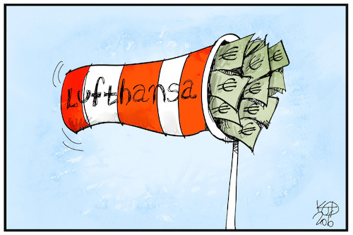 Cartoon: Lufthansa-Hilfe (medium) by Kostas Koufogiorgos tagged karikatur,koufogiorgos,illustration,cartoon,lufthansa,rettungspaket,hilfspaket,wirtschaft,geld,hilfe,luftsack,geldsack,karikatur,koufogiorgos,illustration,cartoon,lufthansa,rettungspaket,hilfspaket,wirtschaft,geld,hilfe,luftsack,geldsack