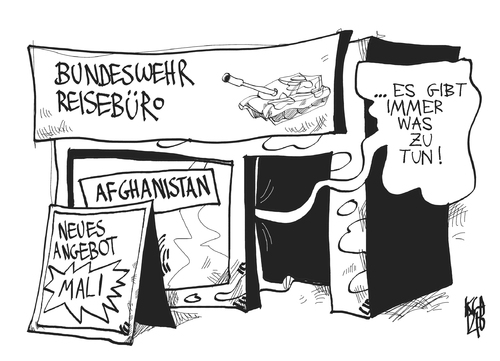 Cartoon: Mali (medium) by Kostas Koufogiorgos tagged mali,bundeswehr,afghanistan,reisebüro,geschäft,einsatz,konflikt,krieg,afrika,karikatur,kostas,koufogiorgos,mali,bundeswehr,afghanistan,reisebüro,geschäft,einsatz,konflikt,krieg,afrika,karikatur,kostas,koufogiorgos