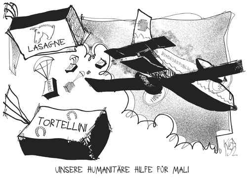 Cartoon: Mali (medium) by Kostas Koufogiorgos tagged koufogiorgos,kostas,karikatur,afrika,essen,hilfe,humanität,skandal,fleisch,mandat,krieg,einsatz,bundeswehr,mali,mali,bundeswehr,einsatz,krieg,mandat,fleisch,skandal,humanität,hilfe,essen,afrika,karikatur,kostas,koufogiorgos