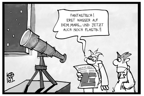 Cartoon: Mars-Rückruf (medium) by Kostas Koufogiorgos tagged karikatur,koufogiorgos,illustration,cartoon,mars,schokolade,riegel,planet,astronomie,beobachtung,sterne,plastik,wasser,entdeckung,wissenschaft,karikatur,koufogiorgos,illustration,cartoon,mars,schokolade,riegel,planet,astronomie,beobachtung,sterne,plastik,wasser,entdeckung,wissenschaft