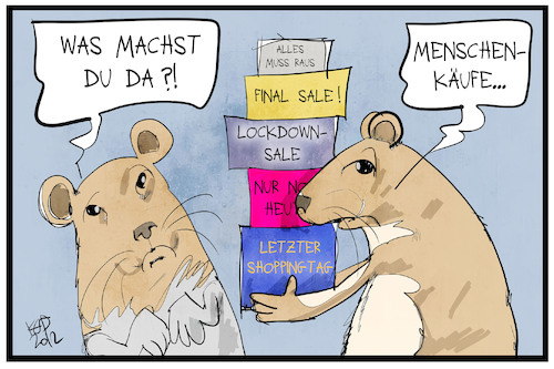 Cartoon: Menschenkäufe (medium) by Kostas Koufogiorgos tagged karikatur,koufogiorgos,illustration,cartoon,menschenkauf,hamsterkauf,lockdown,panik,verbraucher,pandemie,einkaufen,karikatur,koufogiorgos,illustration,cartoon,menschenkauf,hamsterkauf,lockdown,panik,verbraucher,pandemie,einkaufen