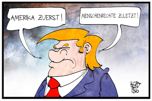 Cartoon: Menschenrechte (medium) by Kostas Koufogiorgos tagged karikatur,koufogiorgos,illustration,cartoon,un,menschenrechte,menschenrechtsrat,trump,usa,bündnis,austritt,america,first,karikatur,koufogiorgos,illustration,cartoon,un,menschenrechte,menschenrechtsrat,trump,usa,bündnis,austritt,america,first