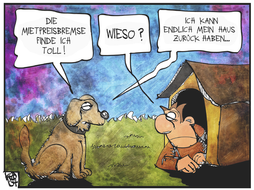 Cartoon: Mietpreisbremse (medium) by Kostas Koufogiorgos tagged karikatur,koufogiorgos,cdartoon,illustration,mietpreisbremse,mietsteigerung,miete,mietshaus,hundehütte,hund,obdachlosigkeit,geld,immobilien,preis,karikatur,koufogiorgos,cdartoon,illustration,mietpreisbremse,mietsteigerung,miete,mietshaus,hundehütte,hund,obdachlosigkeit,geld,immobilien,preis