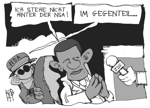 Cartoon: Obama und die NSA (medium) by Kostas Koufogiorgos tagged nsa,obama,agent,spion,interview,zdf,fernsehen,geheimdienst,prism,politik,usa,karikatur,illustration,cartoon,koufogiorgos,nsa,obama,agent,spion,interview,zdf,fernsehen,geheimdienst,prism,politik,usa,karikatur,illustration,cartoon,koufogiorgos