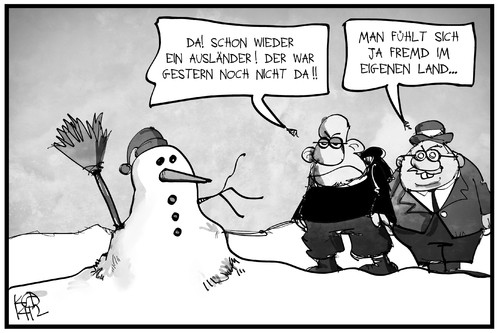 Pegida vs. Schneemann