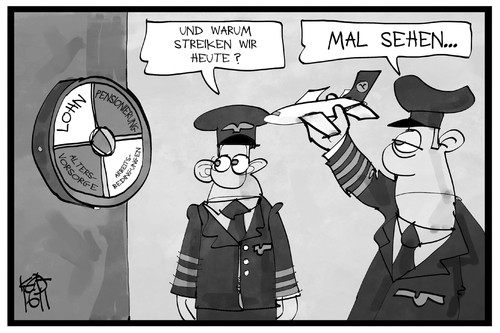 Cartoon: Pilotenstreik (medium) by Kostas Koufogiorgos tagged karikatur,koufogiorgos,illustration,cartoon,piloten,lufthansa,streik,dart,werfen,spiel,scheibe,flugzeug,willkür,arbeitskampf,karikatur,koufogiorgos,illustration,cartoon,piloten,lufthansa,streik,dart,werfen,spiel,scheibe,flugzeug,willkür,arbeitskampf