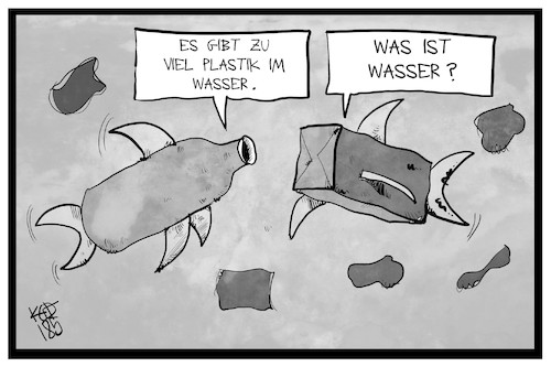 Cartoon: Plastik im Meer (medium) by Kostas Koufogiorgos tagged karikatur,koufogiorgos,illustration,cartoon,plastik,meer,umwelt,umweltverschmutzung,fische,wasser,natur,plastikverbot,karikatur,koufogiorgos,illustration,cartoon,plastik,meer,umwelt,umweltverschmutzung,fische,wasser,natur,plastikverbot