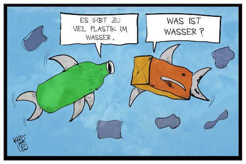 Cartoon: Plastik im Meer (medium) by Kostas Koufogiorgos tagged karikatur,koufogiorgos,illustration,cartoon,plastik,meer,umwelt,umweltverschmutzung,fische,wasser,natur,plastikverbot,karikatur,koufogiorgos,illustration,cartoon,plastik,meer,umwelt,umweltverschmutzung,fische,wasser,natur,plastikverbot