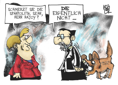 Cartoon: Rajoy in Berlin (medium) by Kostas Koufogiorgos tagged berlin,merkel,rajoy,korruption,hund,regierung,konsultation,karikatur,kostas,koufogiorgos,berlin,merkel,rajoy,korruption,hund,regierung,konsultation,karikatur,kostas,koufogiorgos