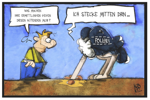 Cartoon: Rechtsextremismus (medium) by Kostas Koufogiorgos tagged karikatur,koufogiorgos,illustration,cartoon,rechtsextremismus,terrorismus,polizei,ermittlung,sumpf,braun,polizeiarbeit,politik,resignation,karikatur,koufogiorgos,illustration,cartoon,rechtsextremismus,terrorismus,polizei,ermittlung,sumpf,braun,polizeiarbeit,politik,resignation