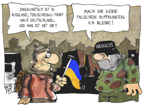 Cartoon: Rechtsextremisten der Ukraine (medium) by Kostas Koufogiorgos tagged illustration,karikatur,cartoon,koufogiorgos,ukraine,rechtsextremismus,terrorismus,janukowitsch,timoschenko,demonstrant,gewalt,deutschland,russland,hoffnung,illustration,karikatur,cartoon,koufogiorgos,ukraine,rechtsextremismus,terrorismus,janukowitsch,timoschenko,demonstrant,gewalt,deutschland,russland,hoffnung