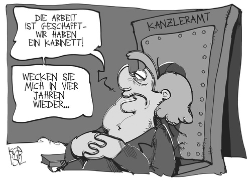 Cartoon: Regierungsarbeit (medium) by Kostas Koufogiorgos tagged regierung,arbeit,merkel,wahl,legislaturperiode,karikatur,koufogiorgos,regierung,arbeit,merkel,wahl,legislaturperiode,karikatur,koufogiorgos