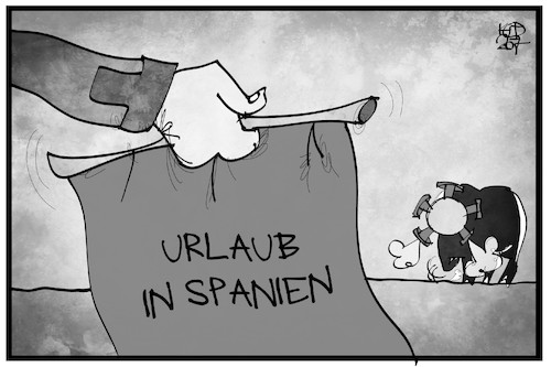 Cartoon: Reisewarnung Spanien (medium) by Kostas Koufogiorgos tagged karikatur,koufogiorgos,illustration,cartoon,reisewarnung,spanien,covid,corona,pandemie,wasser,virus,torrero,stier,stierkampf,karikatur,koufogiorgos,illustration,cartoon,reisewarnung,spanien,covid,corona,pandemie,wasser,virus,torrero,stier,stierkampf