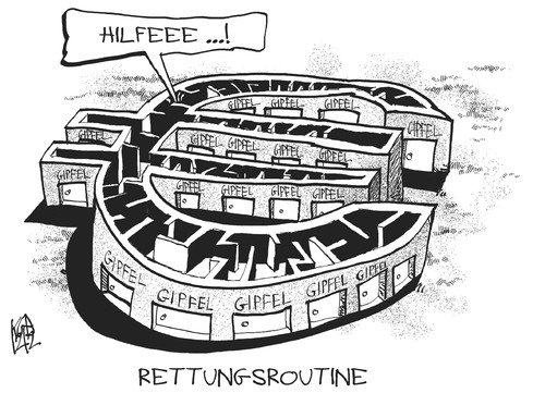 Cartoon: Rettungsroutine (medium) by Kostas Koufogiorgos tagged rettungsroutine,europa,eu,euro,schulden,krise,labyrinth,irrgarten,wort,europäische,union,karikatur,kostas,koufogiorgos,rettungsroutine,europa,eu,euro,schulden,krise,labyrinth,irrgarten,wort,europäische,union,karikatur,kostas,koufogiorgos