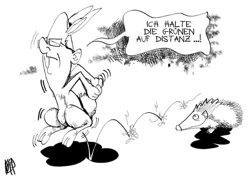 Cartoon: Rot-Grün (medium) by Kostas Koufogiorgos tagged spd,grüne,hase,igel,rennen,koalition,distanz,wahl,wahlkampf,karikatur,kostas,koufogiorgos,spd,grüne,hase,igel,rennen,koalition,distanz,wahl,wahlkampf,karikatur,kostas,koufogiorgos