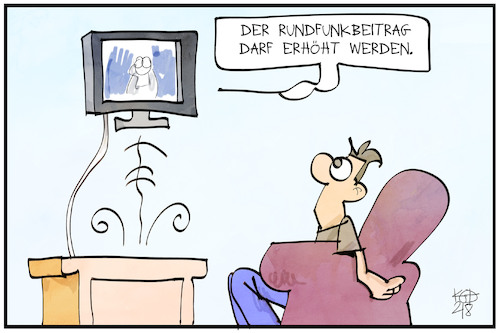 Cartoon: Rundfunkbeitrag (medium) by Kostas Koufogiorgos tagged karikatur,koufogiorgos,illustration,cartoon,rundfunkbeitrag,fernsehen,radio,zuschauer,medien,karikatur,koufogiorgos,illustration,cartoon,rundfunkbeitrag,fernsehen,radio,zuschauer,medien