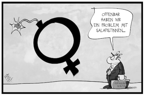 Cartoon: Salafistinnen (medium) by Kostas Koufogiorgos tagged karikatur,koufogiorgos,illustration,cartoon,salafistinnen,frauen,symbol,bombe,verfassungsschutz,islamismus,terrorismus,warnung,gefahr,karikatur,koufogiorgos,illustration,cartoon,salafistinnen,frauen,symbol,bombe,verfassungsschutz,islamismus,terrorismus,warnung,gefahr