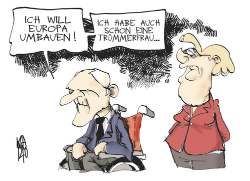 Schäuble und die Trümmerfrau