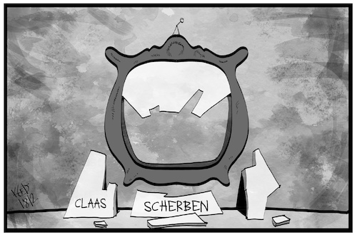 Cartoon: Scherbenhaufen Journalismus (medium) by Kostas Koufogiorgos tagged karikatur,koufogiorgos,illustration,cartoon,claas,relotius,spiegel,scherben,scherbenhaufen,journalismus,betrug,presse,medien,karikatur,koufogiorgos,illustration,cartoon,claas,relotius,spiegel,scherben,scherbenhaufen,journalismus,betrug,presse,medien