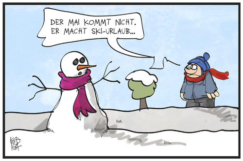 Schnee im April von Kostas Koufogiorgos | Natur Cartoon ...