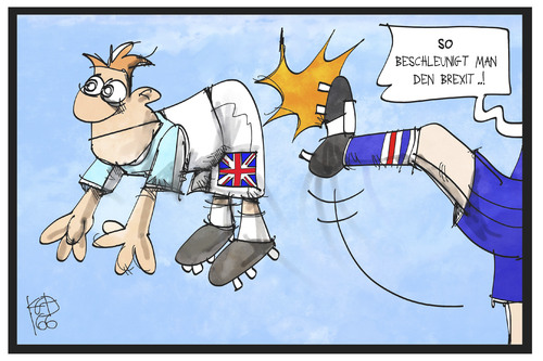 Cartoon: Schneller Brexit (medium) by Kostas Koufogiorgos tagged karikatur,koufogiorgos,illustration,cartoon,brexit,fussball,england,island,rauswurf,ausscheiden,referendum,geschwindigkeit,demokratie,sport,karikatur,koufogiorgos,illustration,cartoon,brexit,fussball,england,island,rauswurf,ausscheiden,referendum,geschwindigkeit,demokratie,sport