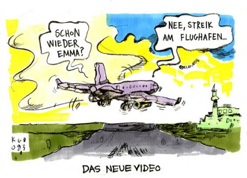 Cartoon: Schon wieder Emma?! (medium) by Kostas Koufogiorgos tagged verdi,streik,öffentlicher,dienst,flughafen,kostas,koufogiorgos,,verdi,streik,flughafen,kostas,koufogiorgos,emma,tiefdruck,schwanken,flugzeuge