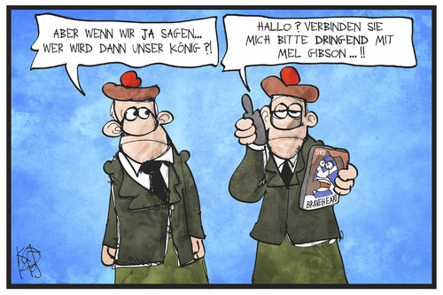 Cartoon: Schottlands König (medium) by Kostas Koufogiorgos tagged karikatur,koufogiorgos,illustration,cartoon,schottland,schotte,könig,mel,gibson,braveheart,film,held,unabhängigkeit,abspaltung,uk,königreich,politik,europa,karikatur,koufogiorgos,illustration,cartoon,schottland,schotte,könig,mel,gibson,braveheart,film,held,unabhängigkeit,abspaltung,uk,königreich,politik,europa