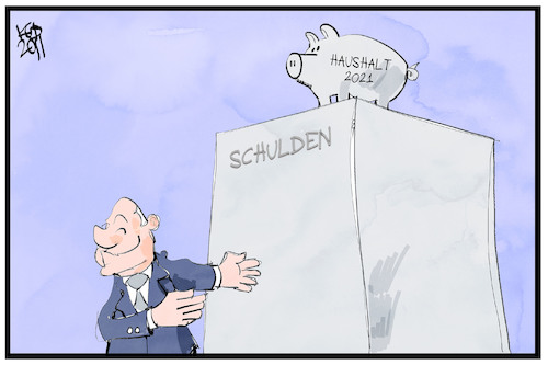 Cartoon: Schuldenhaushalt 2021 (medium) by Kostas Koufogiorgos tagged karikatur,koufogiorgos,illustration,cartoon,schuldenhaushalt,haushalt,sparschwein,schulden,wirtschaft,politik,karikatur,koufogiorgos,illustration,cartoon,schuldenhaushalt,haushalt,sparschwein,schulden,wirtschaft,politik