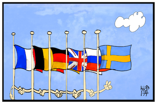 Cartoon: Schweden (medium) by Kostas Koufogiorgos tagged karikatur,koufogiorgos,illustration,cartoon,schweden,stockholm,terrorismus,solidarität,fahne,flagge,halbmast,zusammenhalt,karikatur,koufogiorgos,illustration,cartoon,schweden,stockholm,terrorismus,solidarität,fahne,flagge,halbmast,zusammenhalt