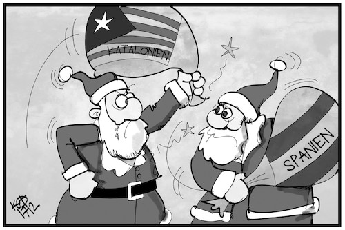 Cartoon: Spanien-Katalonien (medium) by Kostas Koufogiorgos tagged karikatur,koufogiorgos,illustration,cartoon,spanien,katalonien,weihnachten,weihnachtsmann,konflikt,separatismus,europa,wahlausgang,demokratie,karikatur,koufogiorgos,illustration,cartoon,spanien,katalonien,weihnachten,weihnachtsmann,konflikt,separatismus,europa,wahlausgang,demokratie