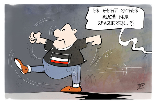 Cartoon: Spazieren gehen 2022 (medium) by Kostas Koufogiorgos tagged karikatur,koufogiorgos,illustration,cartoon,spaziergang,querdenker,neonazi,extremismus,marsch,karikatur,koufogiorgos,illustration,cartoon,spaziergang,querdenker,neonazi,extremismus,marsch