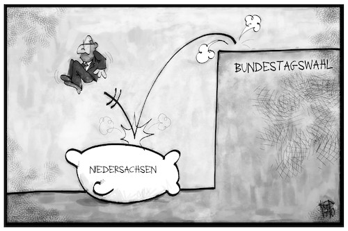 Cartoon: SPD-Sieg (medium) by Kostas Koufogiorgos tagged karikatur,koufogiorgos,illustration,cartoon,spd,wahl,niedersachsen,landtagswahl,fall,sturz,weich,kissen,abfedern,sprung,schulz,vorsitzender,partei,bundestagswahl,wahlsieg,sozialdemokratie,politik,karikatur,koufogiorgos,illustration,cartoon,spd,wahl,niedersachsen,landtagswahl,fall,sturz,weich,kissen,abfedern,sprung,schulz,vorsitzender,partei,bundestagswahl,wahlsieg,sozialdemokratie,politik