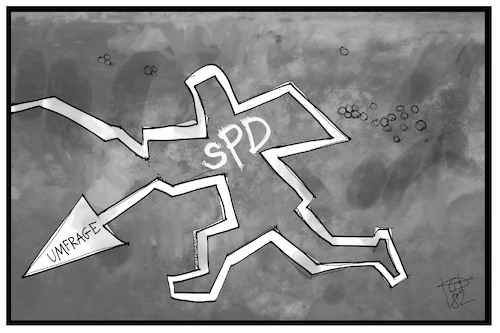 Cartoon: SPD (medium) by Kostas Koufogiorgos tagged karikatur,koufogiorgos,illustration,cartoon,spd,umfrage,tatort,tod,leiche,politik,sozialdemokratie,partei,demographie,karikatur,koufogiorgos,illustration,cartoon,spd,umfrage,tatort,tod,leiche,politik,sozialdemokratie,partei,demographie