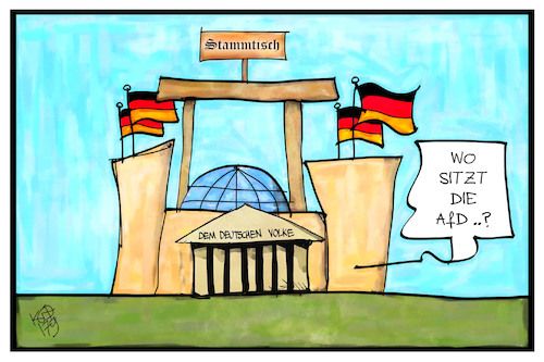 Cartoon: Stammtisch Bundestag (medium) by Kostas Koufogiorgos tagged karikatur,koufogiorgos,illustration,cartoon,afd,populismus,stammtisch,reichstag,bundestagswahl,parlament,demokratie,karikatur,koufogiorgos,illustration,cartoon,afd,populismus,stammtisch,reichstag,bundestagswahl,parlament,demokratie