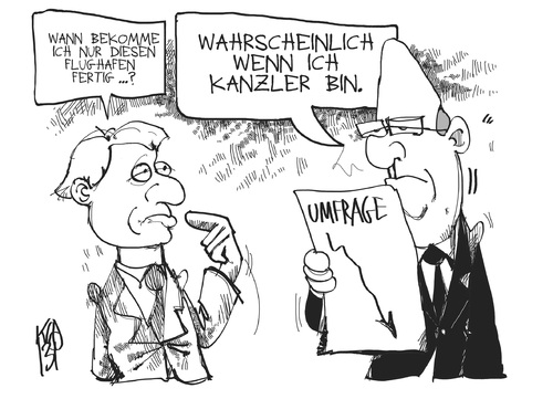 Cartoon: Steinbrück (medium) by Kostas Koufogiorgos tagged steinbrück,wowereit,ber,umfrage,spd,flughafen,eröffnung,kanzlerkandidat,wahl,karikatur,kostas,koufogiorgos,steinbrück,wowereit,ber,umfrage,spd,flughafen,eröffnung,kanzlerkandidat,wahl,karikatur,kostas,koufogiorgos