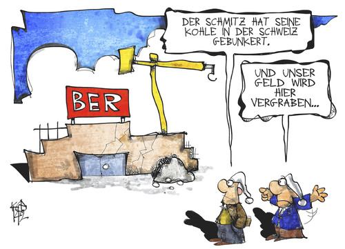 Cartoon: Steuerbetrug (medium) by Kostas Koufogiorgos tagged illustration,karikatur,cartoon,koufogiorgos,steuerhinterziehung,geld,betrug,schweiz,millionengrab,ber,michel,flughafen,steuern,schmitz,berlin,illustration,karikatur,cartoon,koufogiorgos,steuerhinterziehung,geld,betrug,schweiz,millionengrab,ber,michel,flughafen,steuern,schmitz,berlin