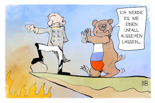 Cartoon: Stoppt Putin (medium) by Kostas Koufogiorgos tagged karikatur,koufogiorgos,putin,napoleon,krieg,abgrund,klippe,bär,russland,unfall,putsch,karikatur,koufogiorgos,putin,napoleon,krieg,abgrund,klippe,bär,russland,unfall,putsch