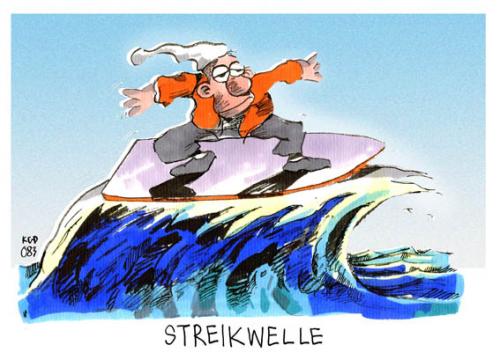 Cartoon: Streikwelle (medium) by Kostas Koufogiorgos tagged verdi,öffentlicher,dienst,tarif,verhandlung,bsirske,kostas,koufogiorgos,,verdi,öffentlicher,dienst,tarif,verhandlung,bsirske,koufogiorgos,kostas,bvg,streikwelle