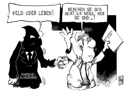 Cartoon: Strompreis (medium) by Kostas Koufogiorgos tagged konzern,energie,dieb,überfall,preis,strom,studie,geld,karikatur,kostas,koufogiorgos,strom,preis,überfall,dieb,energie,konzern,studie,geld,karikatur,kostas,koufogiorgos