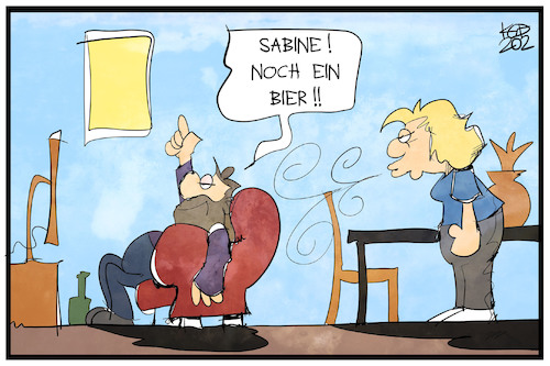 Cartoon: Sturmtief Sabine (medium) by Kostas Koufogiorgos tagged karikatur,koufogiorgos,illustration,cartoon,sabine,sturm,sturmtief,orkan,pascha,paar,familie,mann,frau,bier,sexismus,fernsehen,freizeit,haushalt,wetter,karikatur,koufogiorgos,illustration,cartoon,sabine,sturm,sturmtief,orkan,pascha,paar,familie,mann,frau,bier,sexismus,fernsehen,freizeit,haushalt,wetter