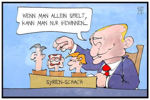 Cartoon: Syrien-Schach (medium) by Kostas Koufogiorgos tagged karikatur,koufogiorgos,illustration,cartoon,schach,spiel,syrien,krieg,konflikt,assad,erdogan,trump,putin,akteure,spielfiguren,karikatur,koufogiorgos,illustration,cartoon,schach,spiel,syrien,krieg,konflikt,assad,erdogan,trump,putin,akteure,spielfiguren