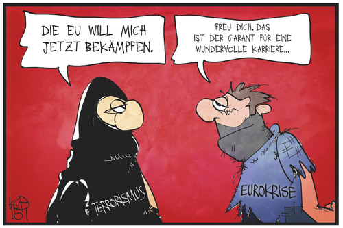 Cartoon: Terrorismus-Abwehr (medium) by Kostas Koufogiorgos tagged karikatur,koufogiorgos,illustration,cartoon,terrorismus,abwehr,eu,europa,euro,krise,erfolg,terrorist,kontraproduktiv,konsequenz,karikatur,koufogiorgos,illustration,cartoon,terrorismus,abwehr,eu,europa,euro,krise,erfolg,terrorist,kontraproduktiv,konsequenz