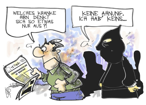 Cartoon: Terrorismus (medium) by Kostas Koufogiorgos tagged terrorismus,boston,usa,karikatur,kostas,koufogiorgos,terrorismus,boston,usa,karikatur,kostas,koufogiorgos