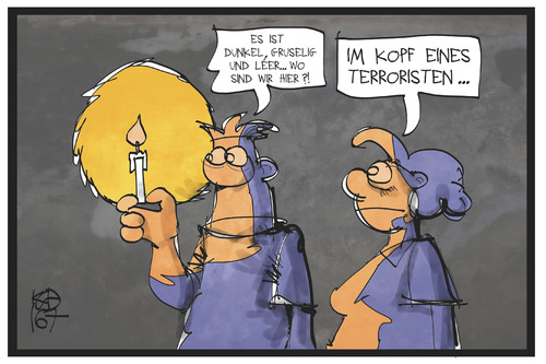 Cartoon: Terrorismus (medium) by Kostas Koufogiorgos tagged karikatur,koufogiorgos,illustration,cartoon,nizza,frankreich,terrorismus,kopf,leere,angst,beklemmung,dunkelheit,karikatur,koufogiorgos,illustration,cartoon,nizza,frankreich,terrorismus,kopf,leere,angst,beklemmung,dunkelheit