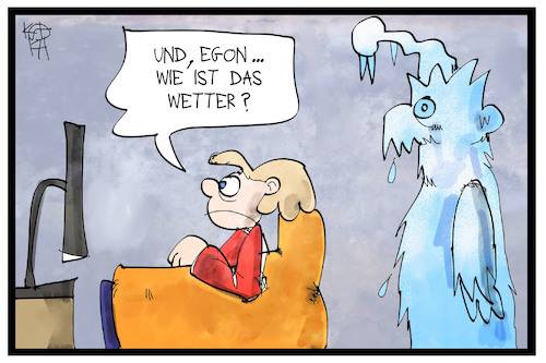 Cartoon: Tief Egon (medium) by Kostas Koufogiorgos tagged karikatur,koufogiorgos,illustration,cartoon,egon,tief,tiefdruckgebiet,wetter,kälte,sturm,schnee,eis,fernsehen,paar,frau,mann,michel,winter,karikatur,koufogiorgos,illustration,cartoon,egon,tief,tiefdruckgebiet,wetter,kälte,sturm,schnee,eis,fernsehen,paar,frau,mann,michel,winter